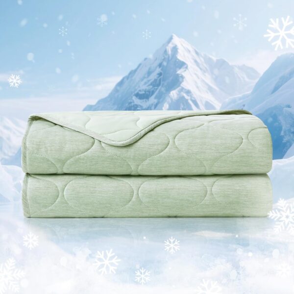 Reversible Cooling Blanket (Designed for Hot Sleepers) — Q-Max >0.46; a lightweight, soft, and breathable bed throw featuring a double-sided cooling design to help alleviate night sweats.