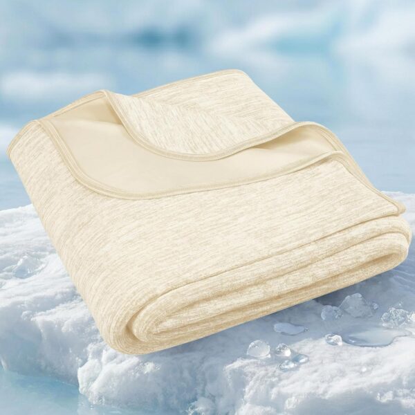Cooling Throw Blanket — Designed specifically for those who tend to overheat; features cooling fabric that is lightweight and breathable—perfect for summer use and for individuals prone to night sweats.