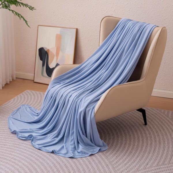 Cooling Blanket (Designed for Hot Sleepers) — Reversible, Lightweight, and Breathable Throw Blanket; Suitable for Beds, Sofas, and Loungers